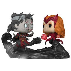 Funko pop moments marvel doctor strange multiverso de la locura doctor strange necromance vs bruja escarlata 60915