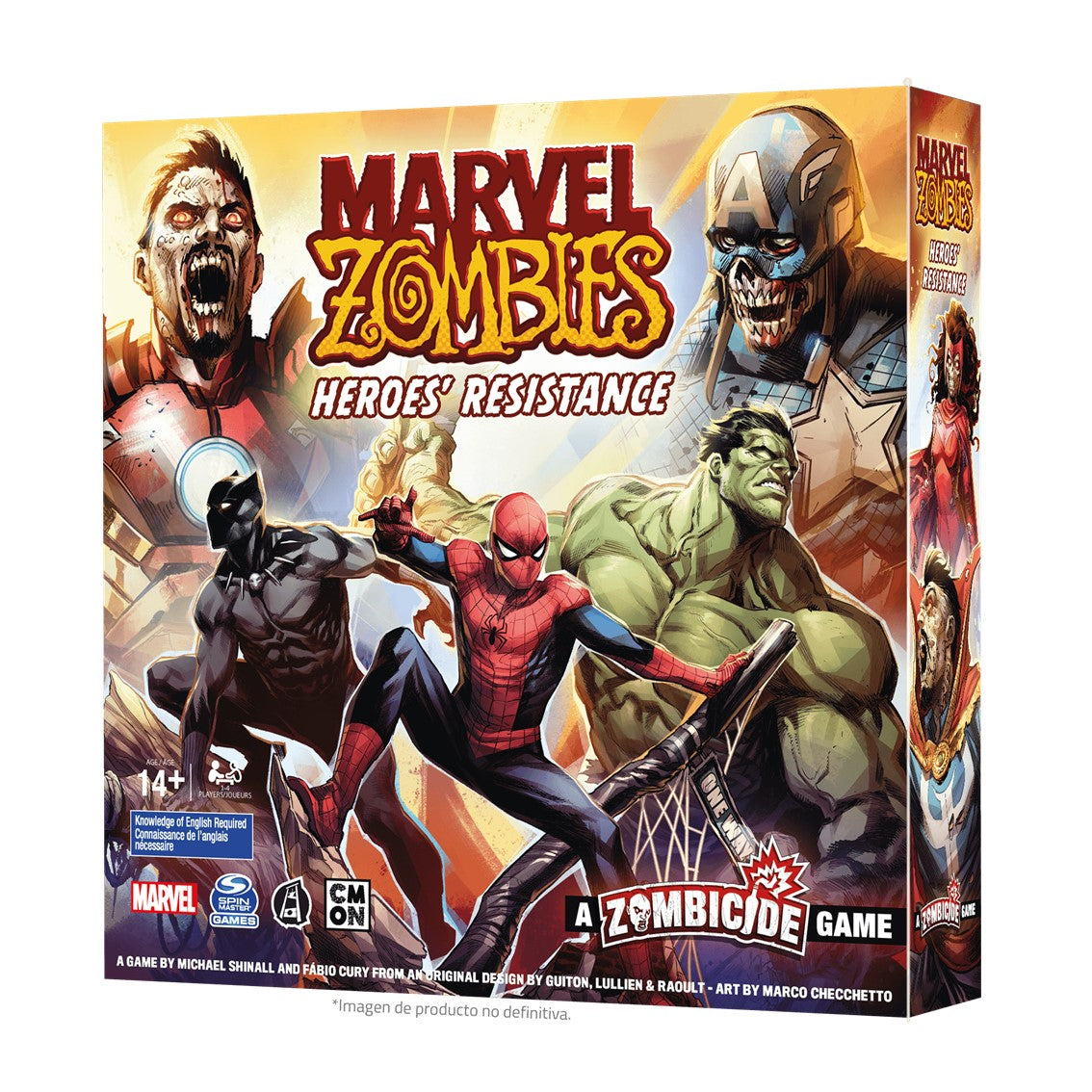 Juego de mesa marvel zombies heroes resistance edad recomendada 14 aos