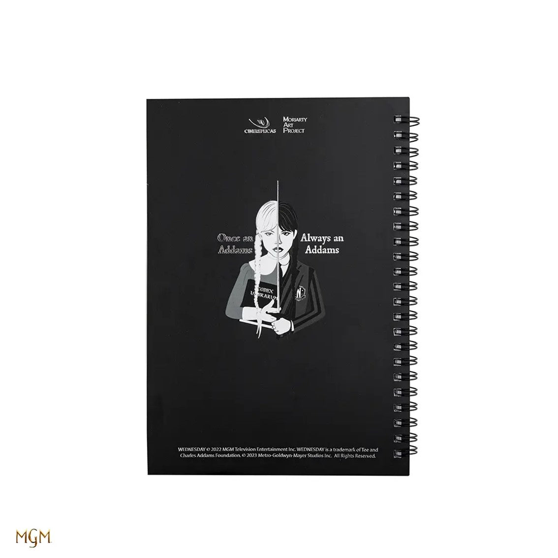 Libreta cinereplicas wednesday addams - miercoles y violonchelo