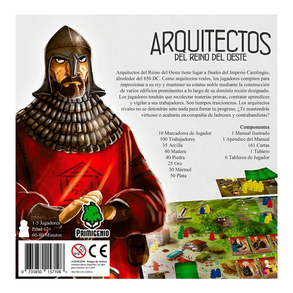 Juego de mesa arquitectos del reino del oeste edad recomendada 12 aos