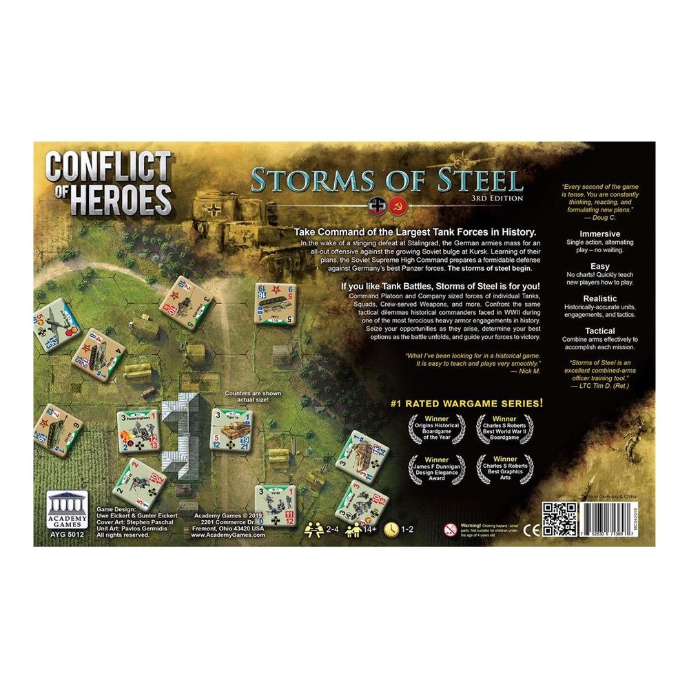 Juego de mesa conflict of heroes storms of steel 3 edicion edad recomendada 14 aos idioma ingles