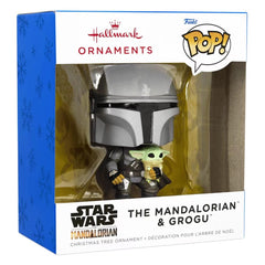 Adorno De Navidad Funko Star Wars Mandaloriano & Grogu Figura De Resina