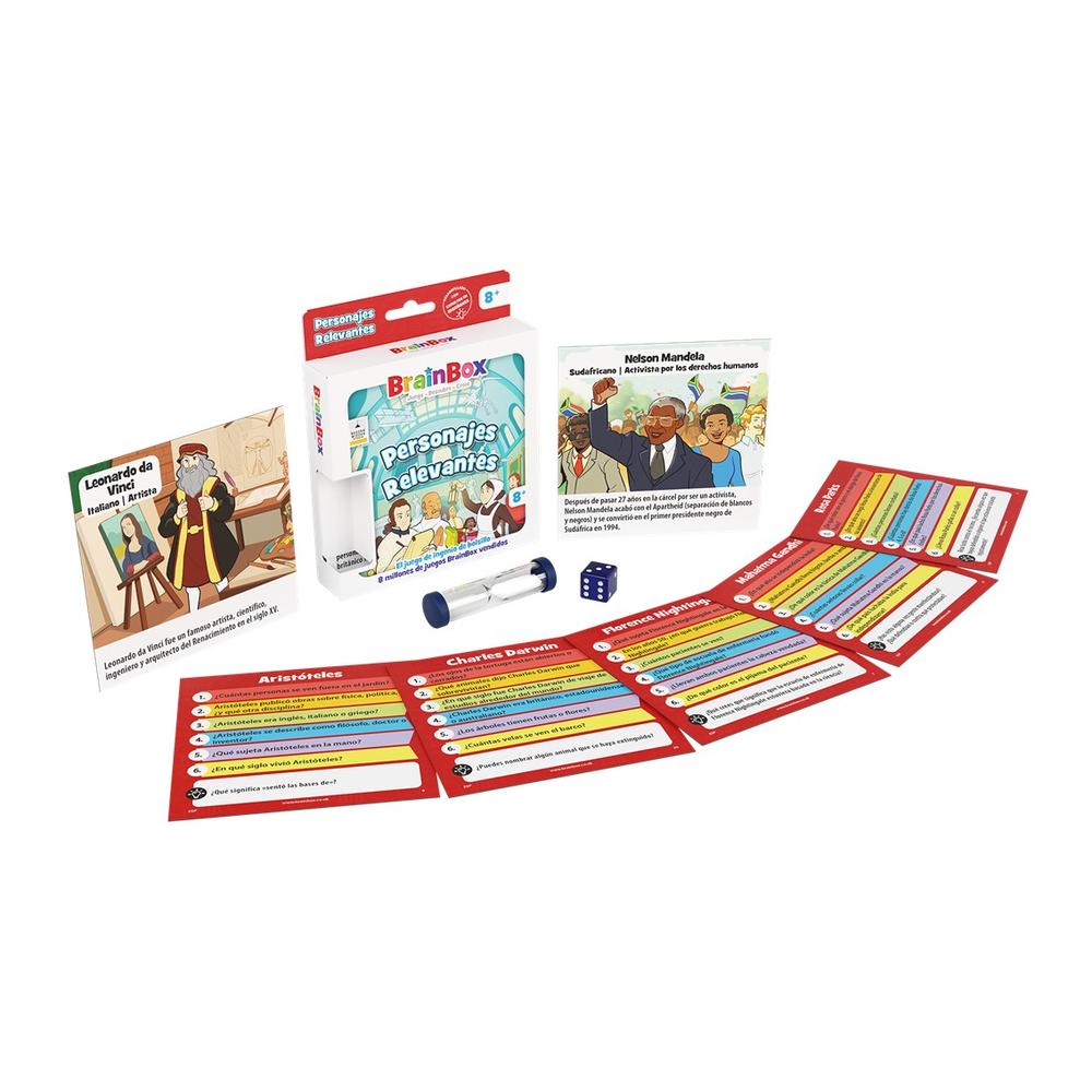 Juego de mesa brainbox pocket personajes relevantes edad recomendada 8 aos