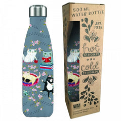 Botella isotermica enesco black crazy cats