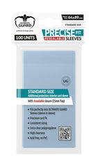 Fundas transparentes de cartas ultimate guard precise - fit cierre reutilizable tamao estándar 100 unidades
