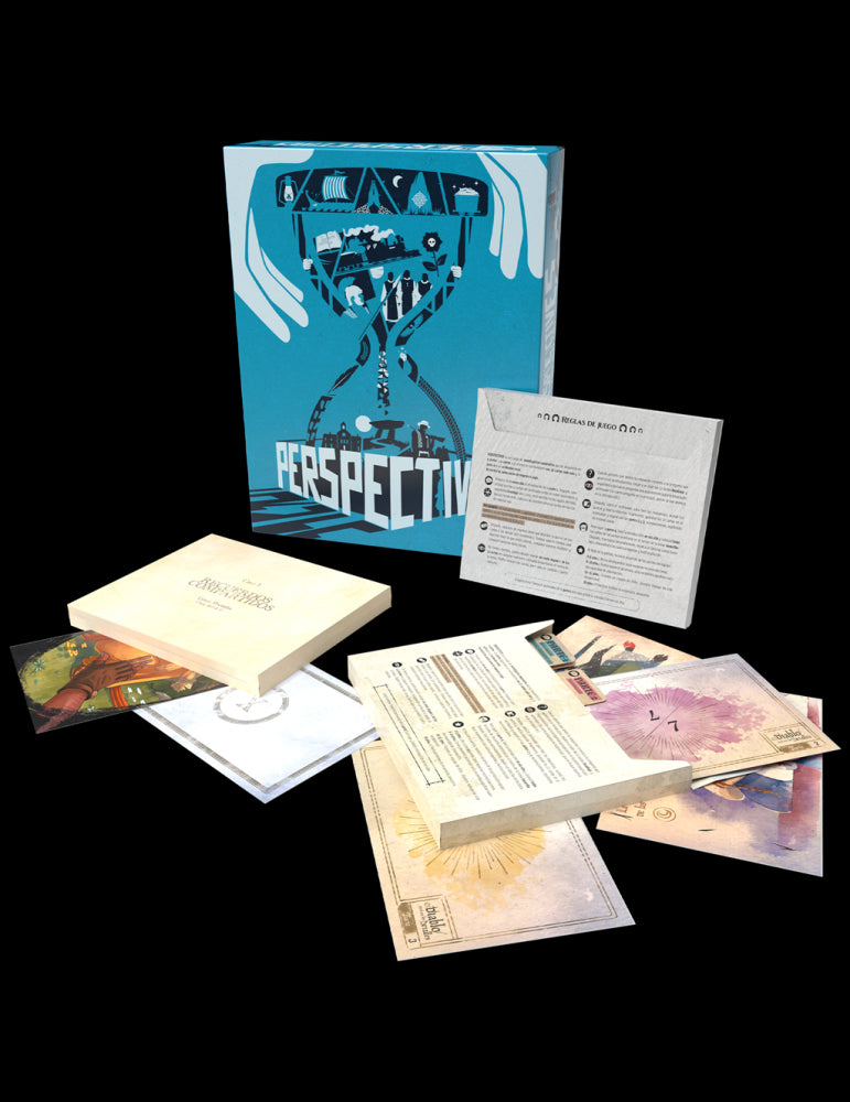Juego de mesa perspectives azul