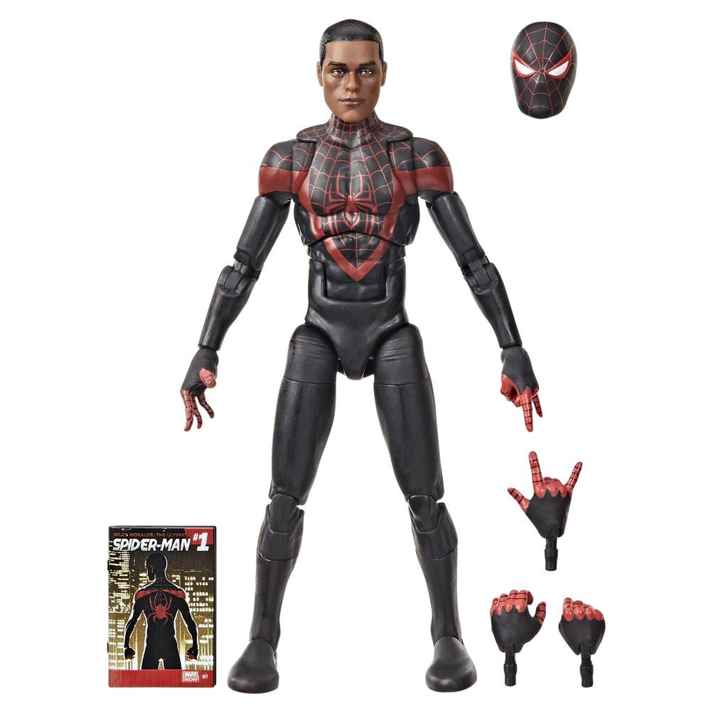 Figura hasbro marvel legends miles morales: the ultimate spider - man mini comics ultimate miles