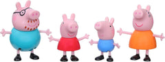 Set de 4 figuras peppa pig y su familia
