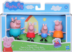 Set de 4 figuras peppa pig y su familia
