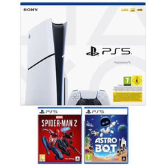 Consola ps5 sony playstation 5 slim 1tb chasis d + spiderman 2 + astro bot