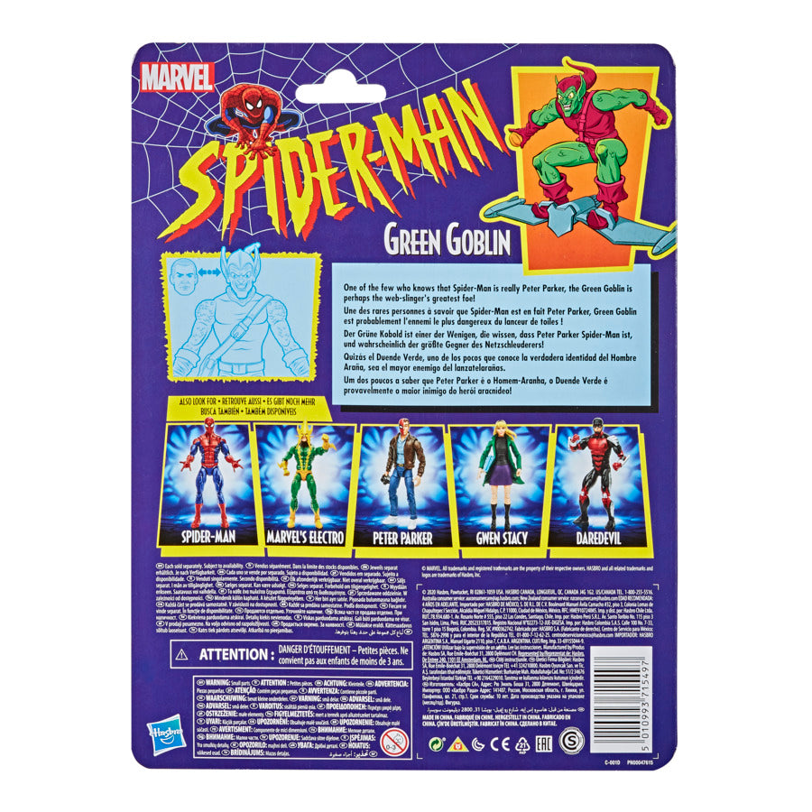 Figura hasbro marvel comics spider - man green goblin