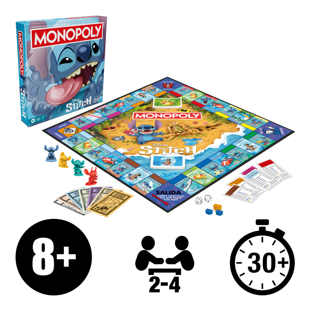 Juego de mesa monopoly stitch