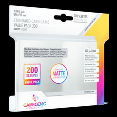 Fundas de cartas gamegenic matte standard card game value pack 200 unidades