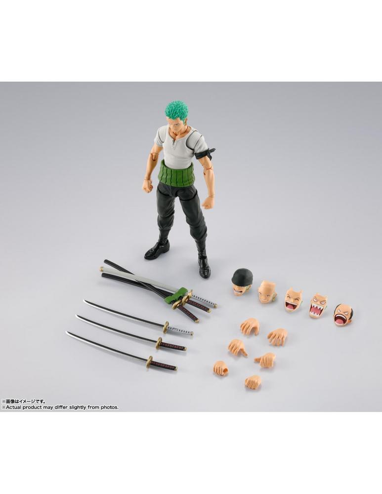 Roronoa zoro - romance dawn - fig. 15 cm one piece sh figuarts re - run