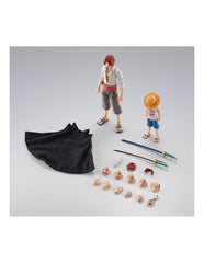 Shanks & monkey d. luffy childhood ver. fig. 16 -5 - 10 cm one piece sh figuarts collectors