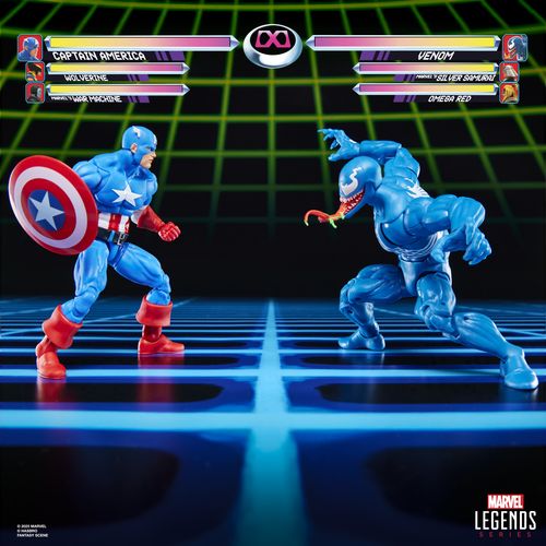 Pack 2 figuras hasbro marvel legends gamerverse captain america vs venom