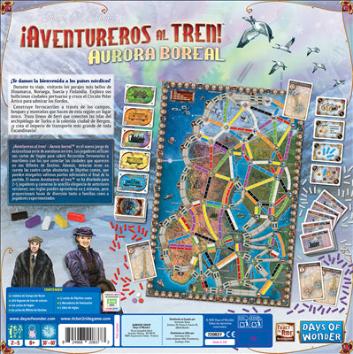 Juego de mesa aventureros al tren! aurora boreal