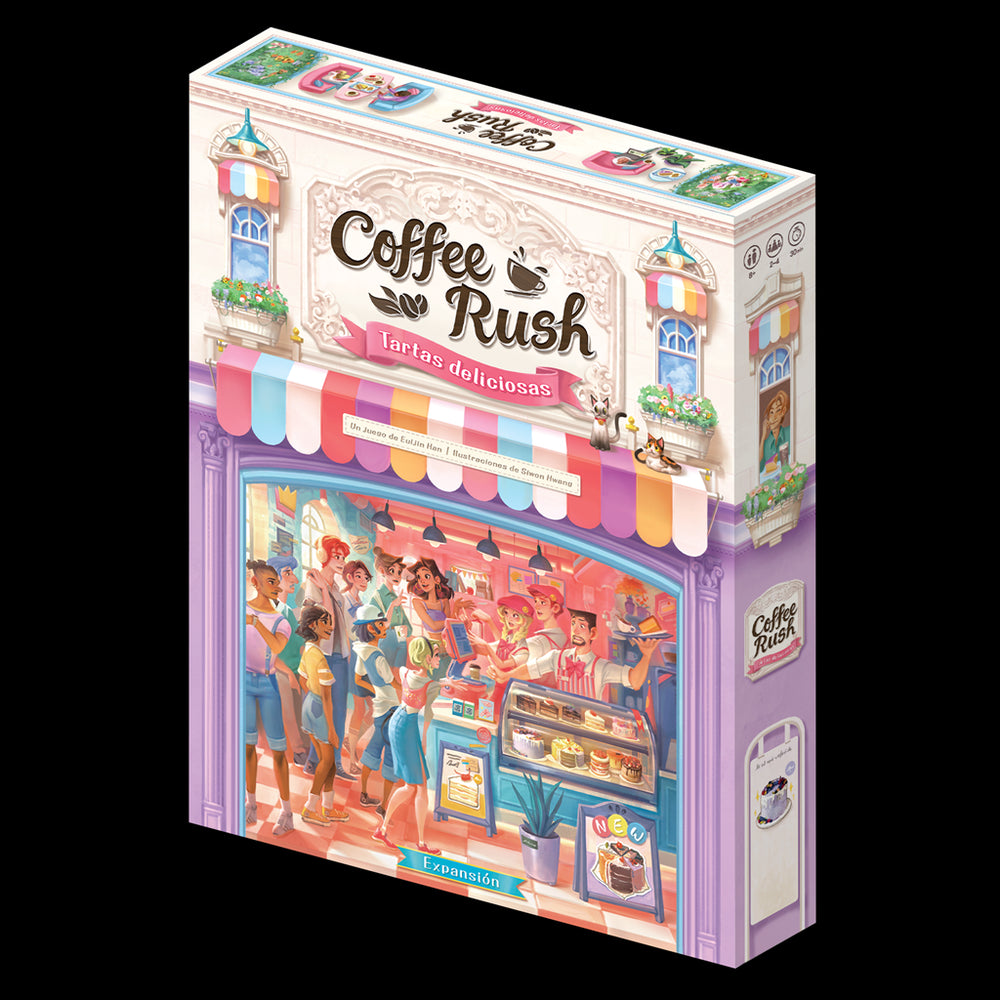 Juego de mesa coffee rush: tartas deliciosas