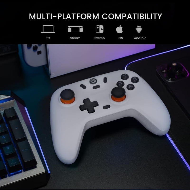 Mando GameSir T4 Nova Lite Inalámbrico Blanco - Gamepad para Nintendo Switch/PC/Smartphone/Tablet/iOS/Android TV Box