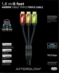 Afterglow Triple Cable Hdmi 6' (rojo/dorado/verde) + Hdmi