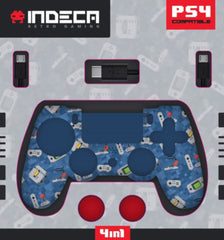 Mando Indeca Kit Controller Retro 2019 4 En 1 Playstation 4 PS4