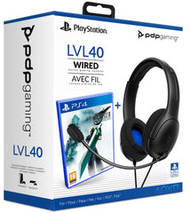 Cascos Pdp Lvl 40 Wired Stereo Gaming Headset Black (negro) + Ff Vii (ps5) Playstation 4 PS4