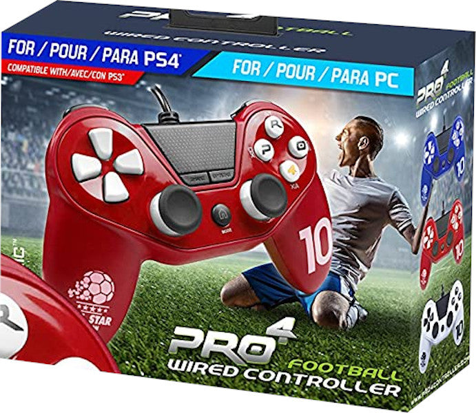 Mando Pro 4 Football Wired Controller Rojo (red) (ps4/ps3/pc) Playstation 4 PS4