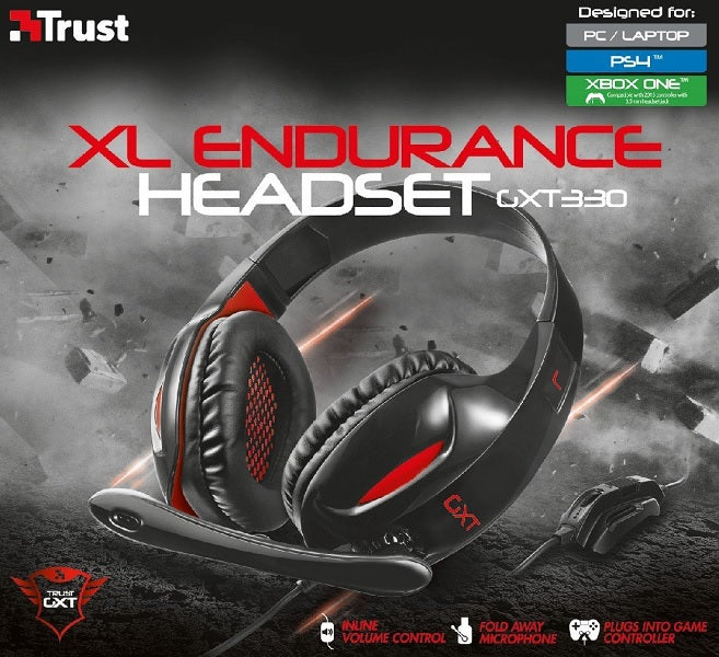 Cascos Trust Xl Endurance Headset Gxt 330 Black (ps4/pc/one) Playstation 4 PS4