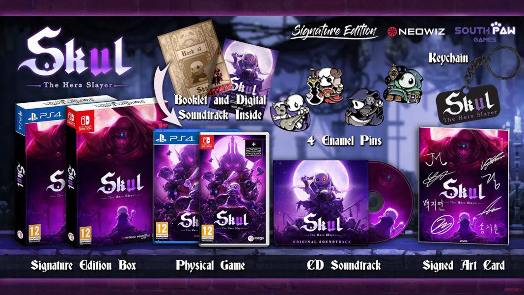 Skul: The Hero Slayer Signature Edition (llavero+pins+contenido Digital + Tarjeta+ Banda Sonora) Sony Playstation 4 PS4