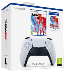 Nba 2k22 + Lote Jumpstart Nba 2k22 + Dualsense Wireless Controller White (blanco) Sony Playstation 5 PS5
