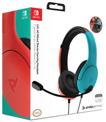 Accesorio Pdp Lvl 40 Wired Stereo Gaming Headset Blue/ Red (azul/rojo) ( Switch 2 / Switch / Lite )