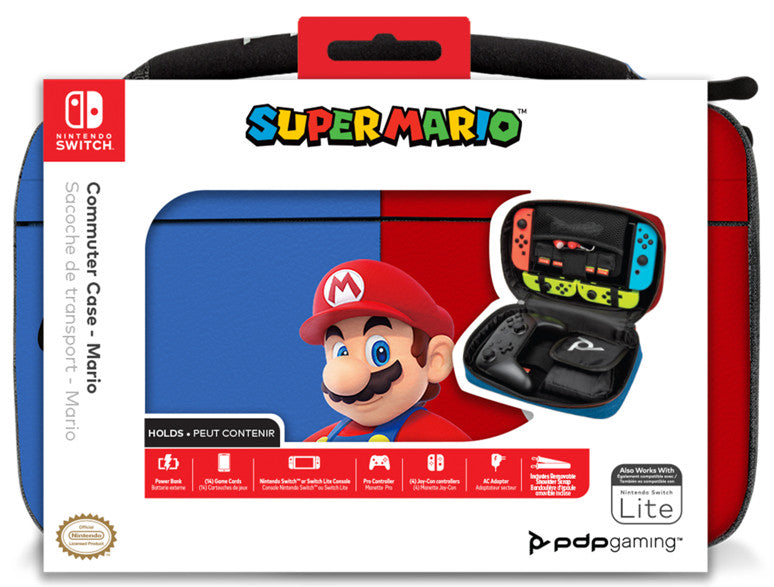 Funda Pdp Commuter Case Super Mario (mario Azul Y Rojo) (lite) ( Switch 2 )