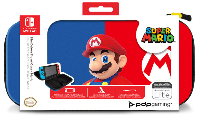 Funda Pdp Slim Deluxe Travel Case Super Mario (azul/rojo) (lite)