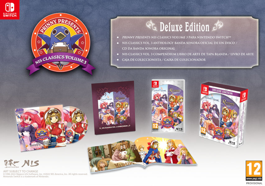 Prinny Present Nis Classics Vol.3 (la Pucelle: Ragnarok & Rhapsody: A Musical Adve.) Deluxe Edition Nintendo Switch