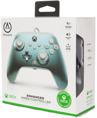 XBOX SERIES X Power A Enhanced Wired Controller Metallic Ice (gris Metalico)
