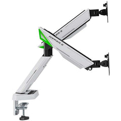 Soporte de Mesa Gaming con Contrapeso para 2 Monitores Aisens DT38TSR-345/ Giratorio/ Inclinable/ hasta 16kg