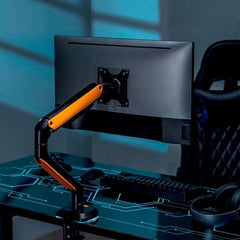 Soporte de Mesa Gaming con Contrapeso para Monitor y TV Aisens DT32TSR-249/ Giratorio/ Inclinable/ hasta 9kg/ con Iluminación RGB