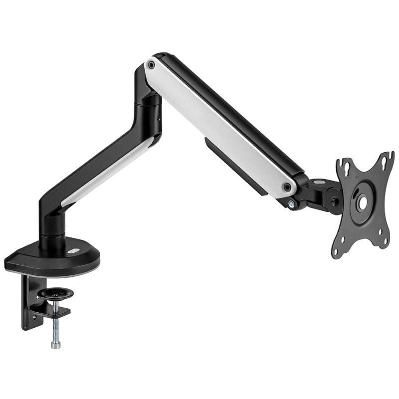 Soporte de Mesa Gaming con Contrapeso para Monitor Aisens DT32TSR-295/ Giratorio/ Inclinable/ hasta 9kg/ con Iluminación RGB