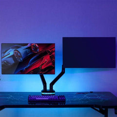 Soporte Gaming para 2 Monitores Aisens DT32TSR-297/ hasta 9kg/ con Iluminación RGB