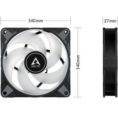 Ventilador Arctic P14 PWM PST A-RGB/ 14cm/ Negro