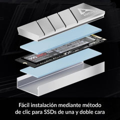Disipador Térmico para SSD M.2 2280 Arctic M2 Pro/ Plata