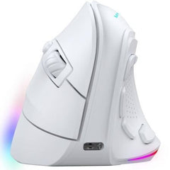 Ratón Gaming Vertical Inalámbrico Mars Gaming MM-SK/ Hasta 8400 DPI/ Blanco