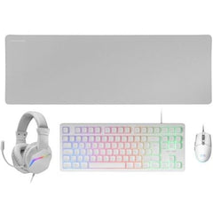 Pack Gaming Mars Gaming MCP-RGB3W/ Teclado RGB + Ratón ptico + Alfombrilla XXL + Auriculares