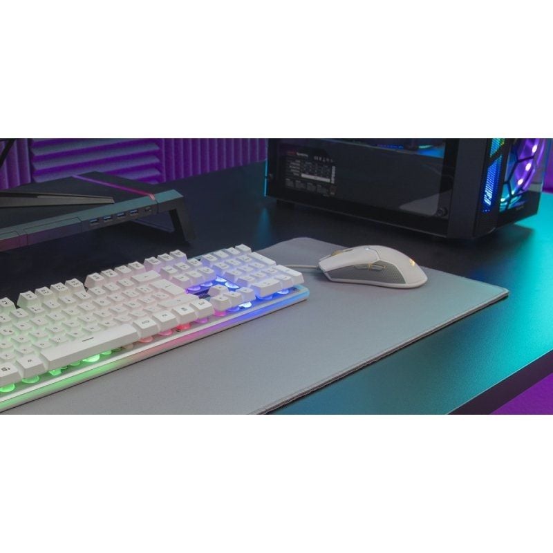 Pack Gaming Mars Gaming MCPX/ Teclado H-MECH + Ratón ptico + Alfombrilla/ Blanco