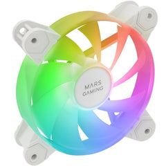 Pack 4 Ventiladores Mars Gaming MF-4A/ 12cm/ ARGB/ Blanco