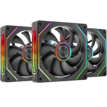 Kit 3 Ventiladores Auxiliar Mf-linkfinity 2 Negro Mars Gaming