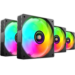 Pack 4 Ventiladores Mars Gaming MF-SI4KIT/ 12cm + HUB + Mando a Distancia/ ARGB