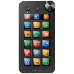 Control Deck Mars Gaming MSD-NEO/ 15 Teclas LCD/ 1 Rueda/ 2 Botones/ Negro