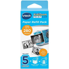 Pack 5 Rollos Papel Térmico VTech para Cámara Print Cam/ 3 Rollos Térmicos y 2 Rollos Pegatina