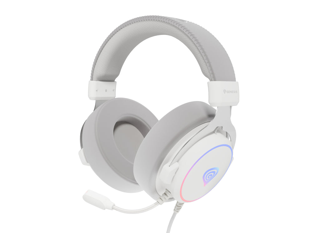 Auriculares Gaming Genesis 7.1 Usb Neon 764 Rgb Blanco